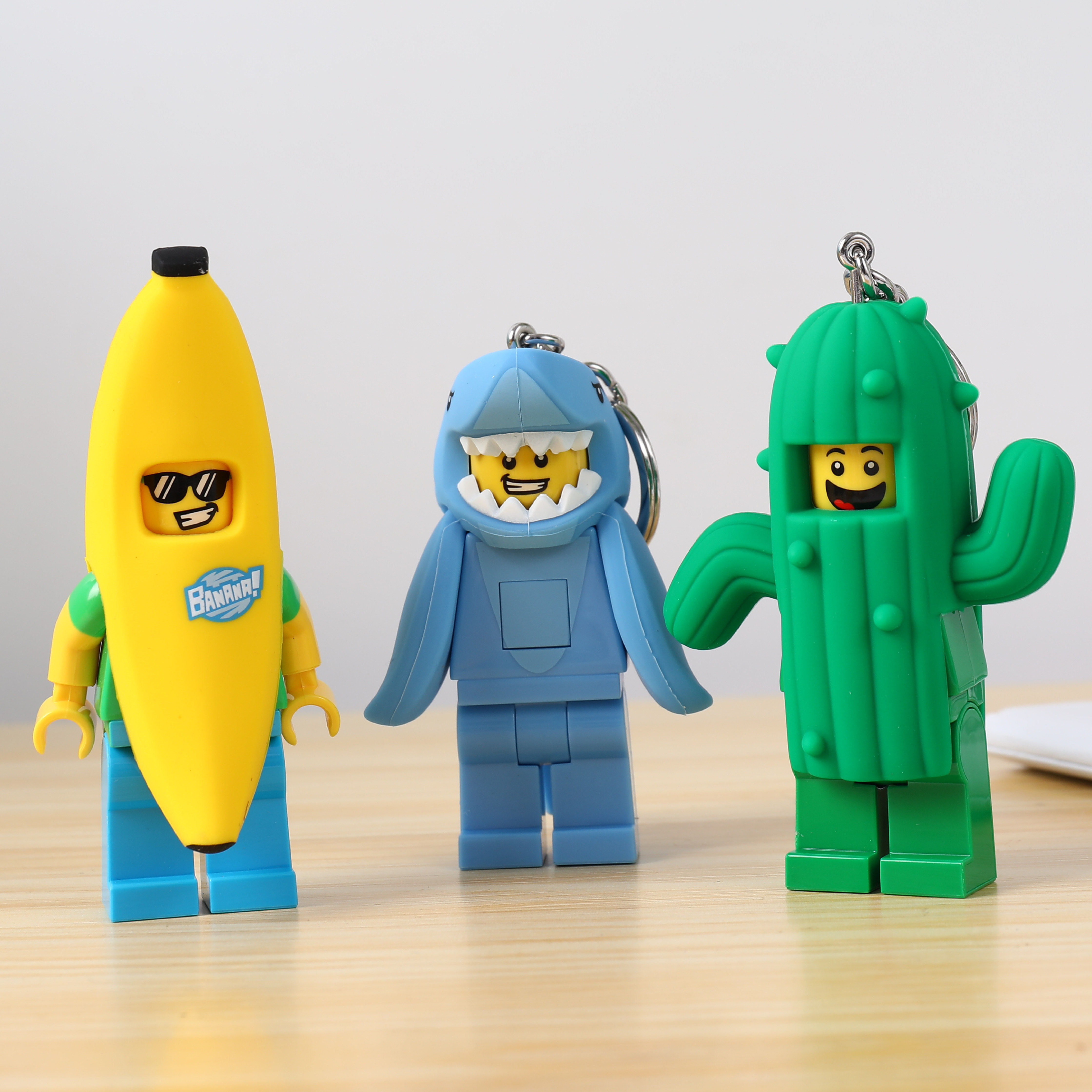 lego乐高经典系列香蕉热狗人仔积木led手电筒塑料积木