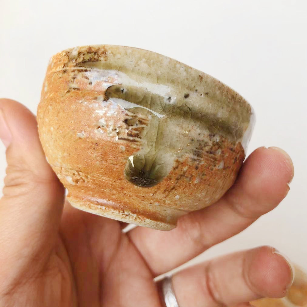 日本回流信乐烧小茶杯杯清酒杯茶杯