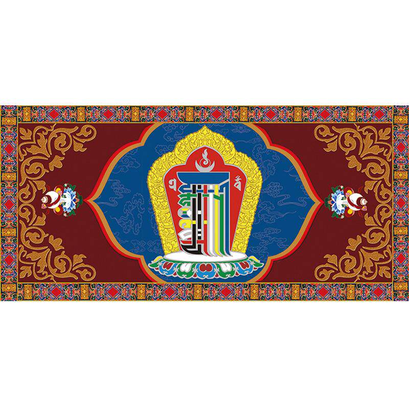 唐卡藏式壁纸十相自在藏传佛教背景背景墙墙纸藏族定制壁画