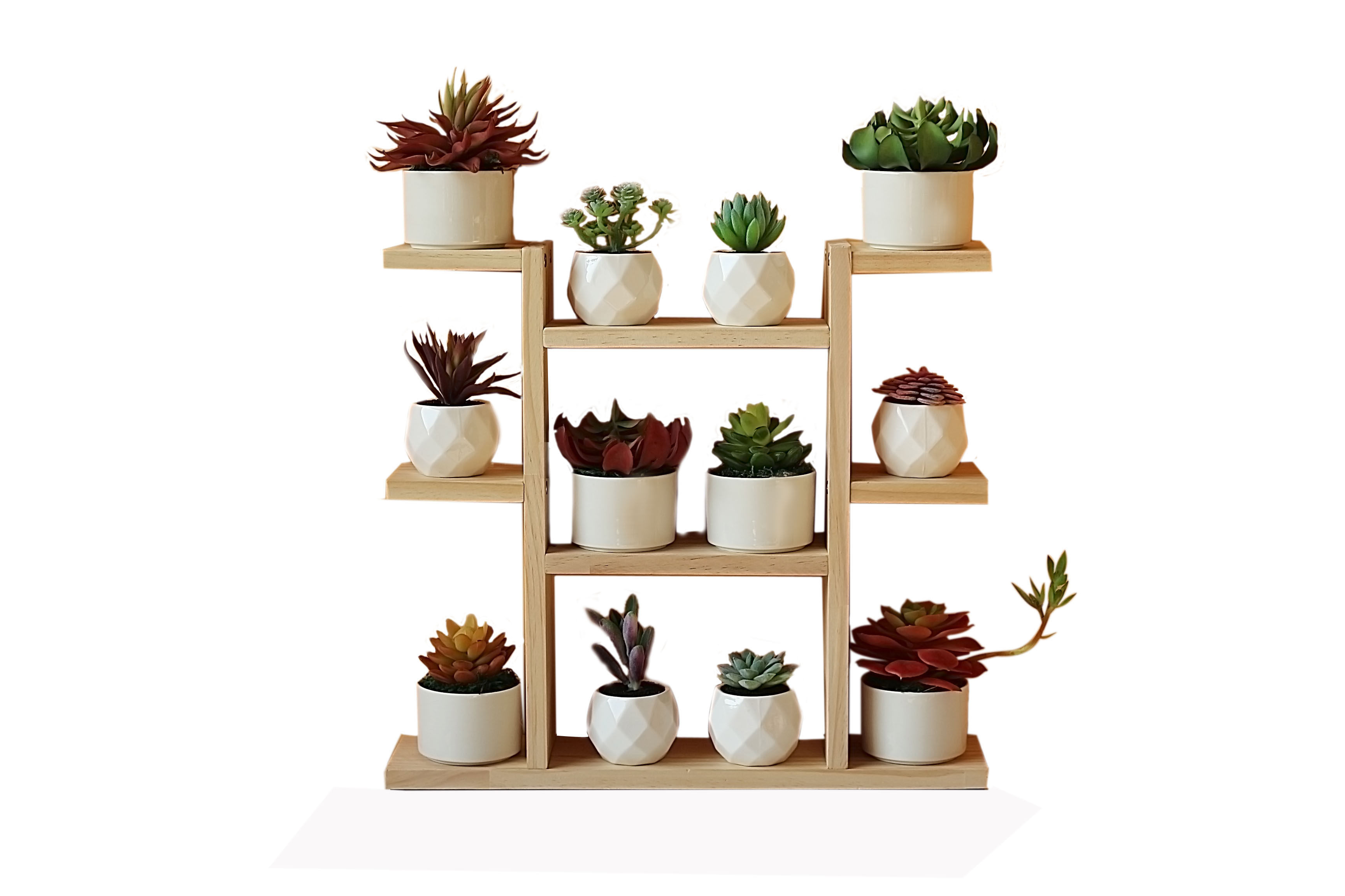 实木桌面多肉迷你小花花架简约多层阳台收纳花架