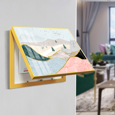 电表箱装饰画免打孔北欧简约遮挡画总开关电源配电箱画电盒子挂画