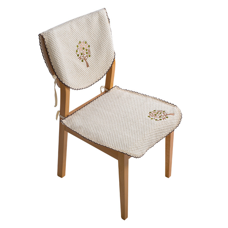 现代简约木椅椅子垫子坐垫一体透气带绑带四季通用靠垫屁股垫防滑