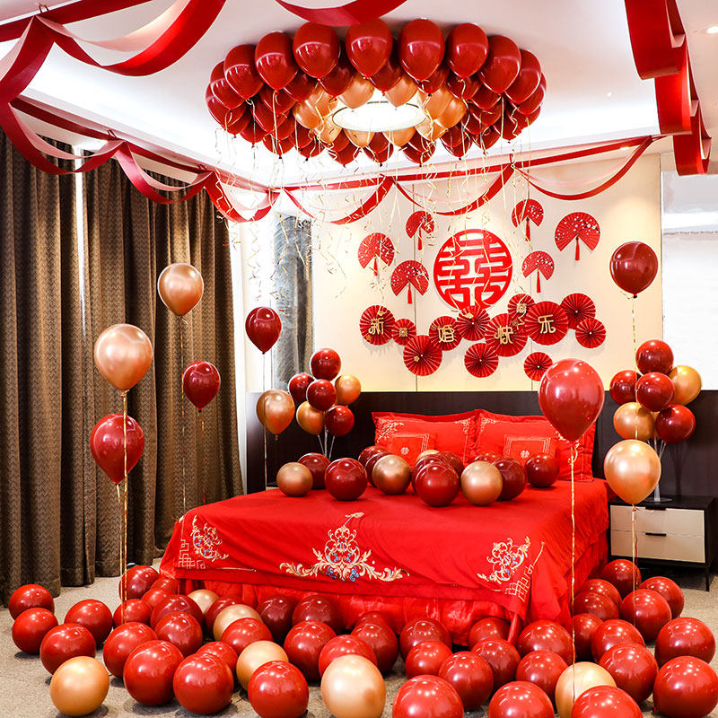 结婚用品布置套装男方婚庆新房卧室婚礼婚房气球