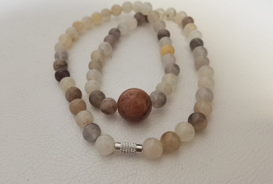 佘太翠圆珠项链山楂红玉塔紫罗兰玉珠纯天然玉石民族风项链