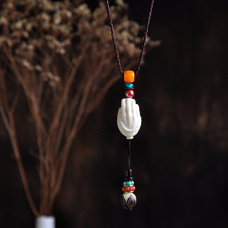 民族风饰品配饰项链长项挂件平安保平毛衣吊坠项链