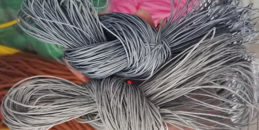 灰色吊牌线绳1mm棉蜡绳子棉线包芯蜡75米绳子