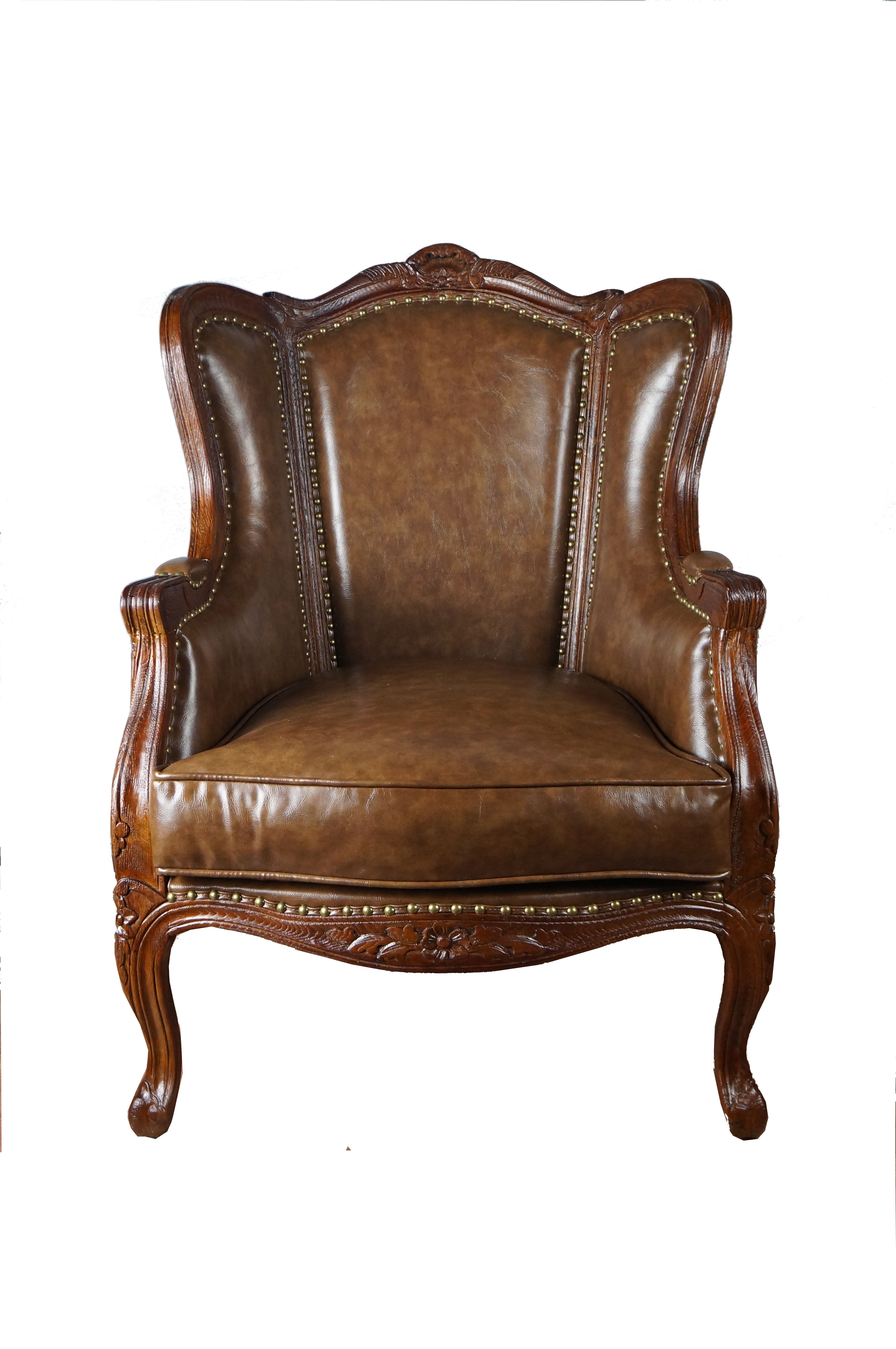 法式单人沙发复古做旧实木雕花美式休闲会所餐椅