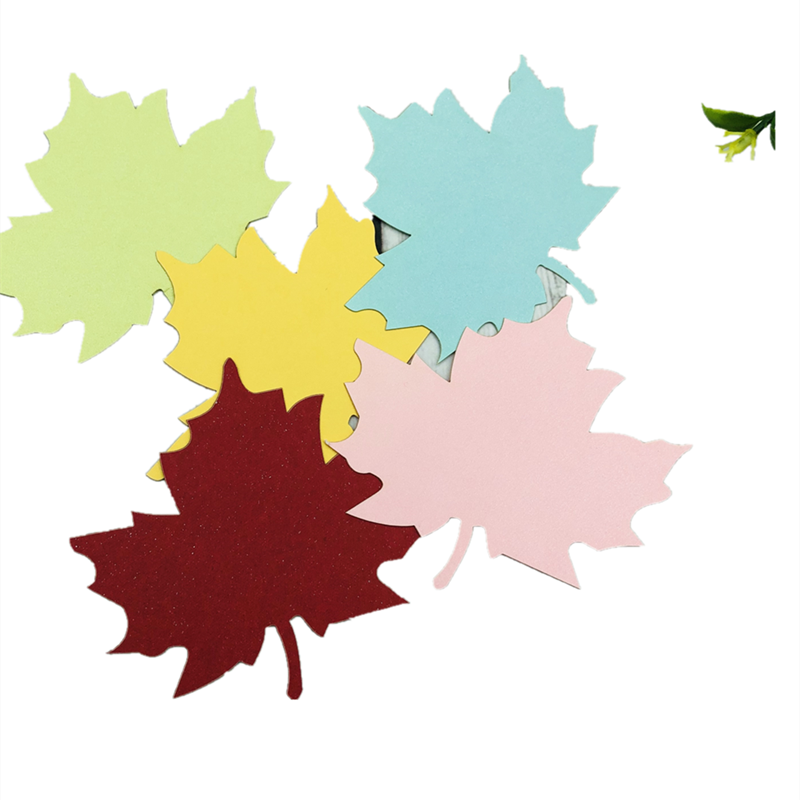 50张创意diy圣诞圣诞卡卡片枫叶形状新年心愿贺卡