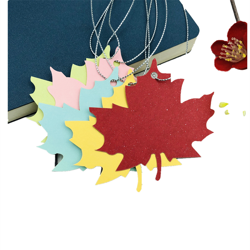 新款50张枫叶装饰小吊迷你心愿许愿卡片祝福贺卡