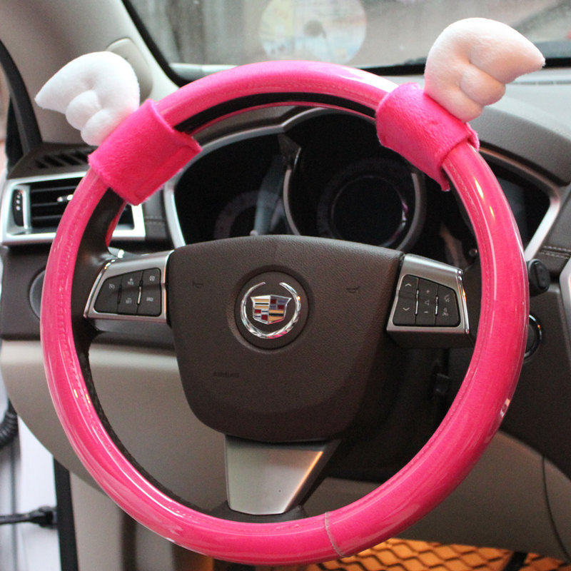 方向盘套女翅膀韩国夏季可爱mini飞度方向盘套