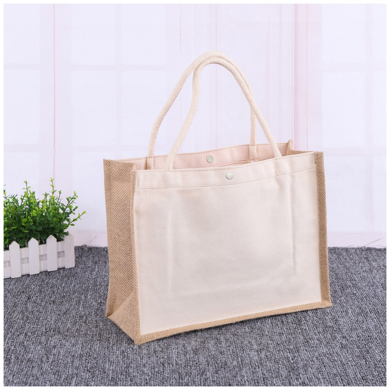 帆布包文艺复古学生单肩拎书礼袋麻布袋子日系购物袋