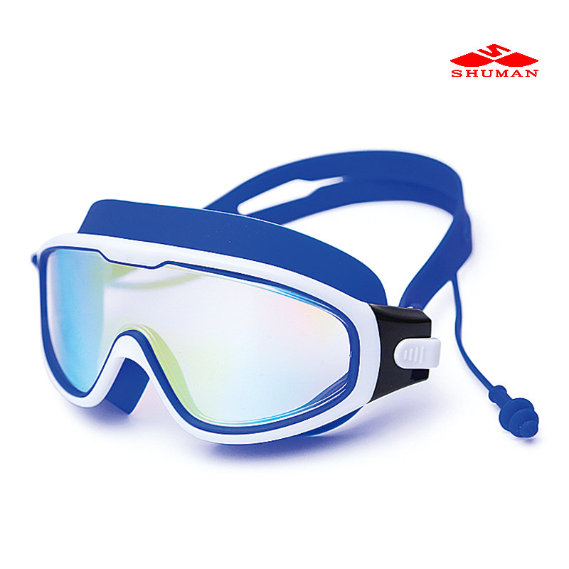 泳镜舒漫高清防雾大框游泳眼镜大视野电镀防水泳镜