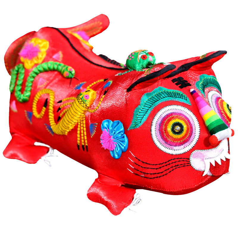 小布老虎摆件虎年吉祥物中国风特产送老外纪念传统民间手工艺品064