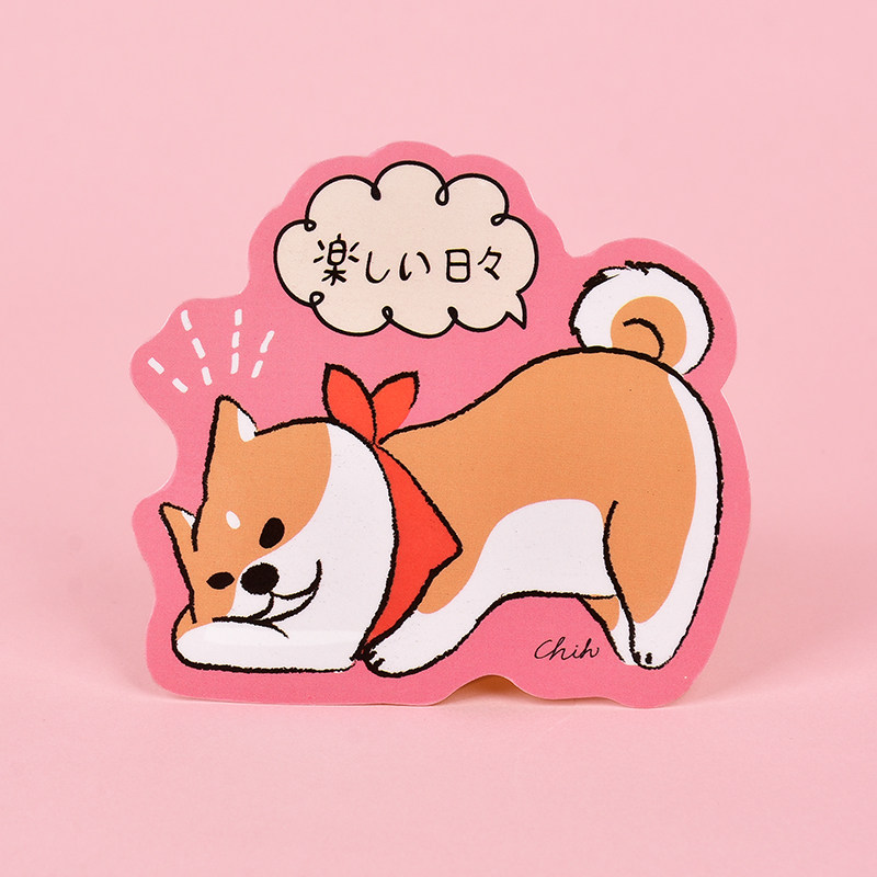 贴纸装饰台湾三莹柴之造型卡通可爱爱的头盔贴纸