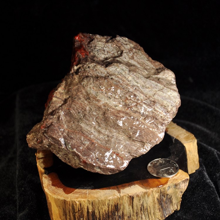 天然北票战国红缟玛瑙原石毛料辽宁朝阳h202摆件