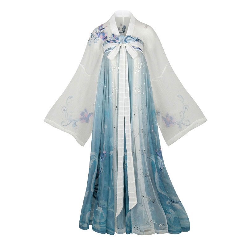 都城南庄汉服龙颜三公主齐胸襦裙春季广袖流仙裙全套原创日常新品