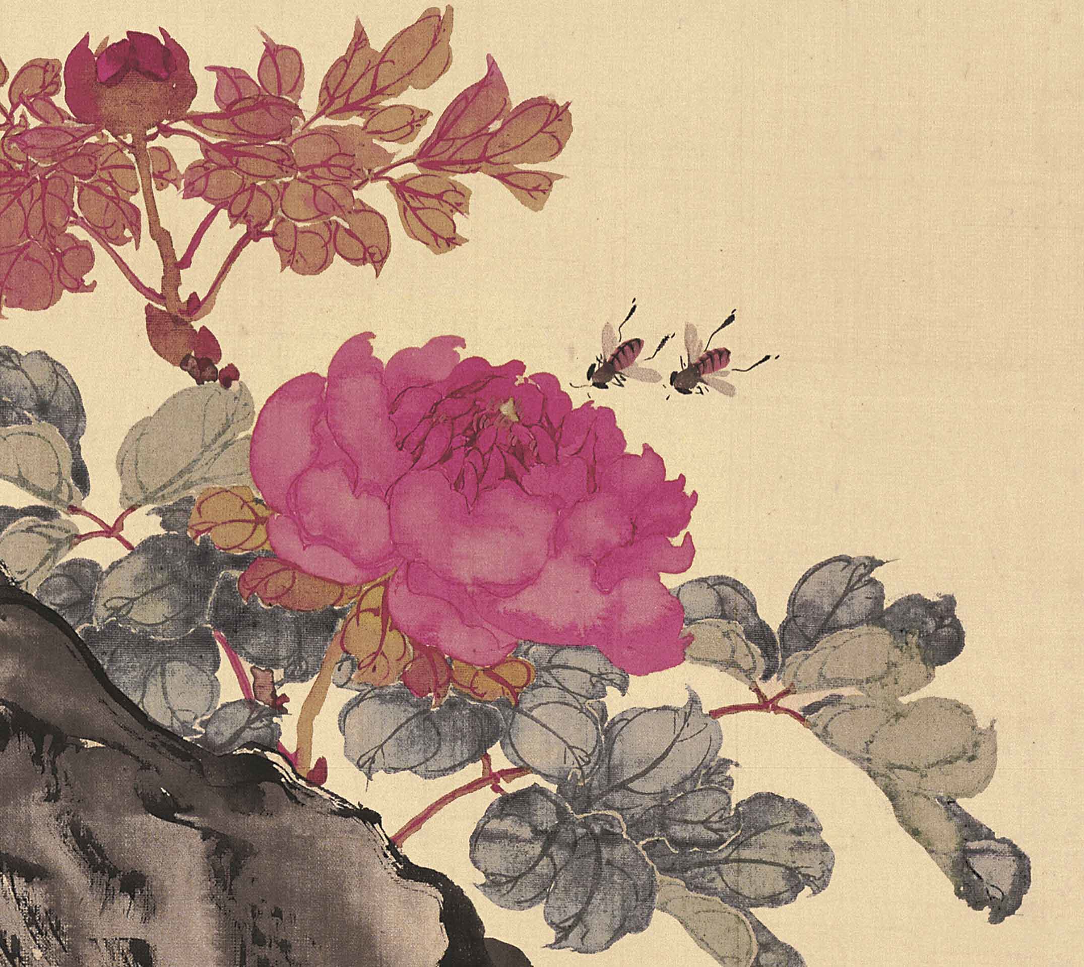 工笔画喷挂画清微高清微花鸟设色图纸白头富贵居廉国画