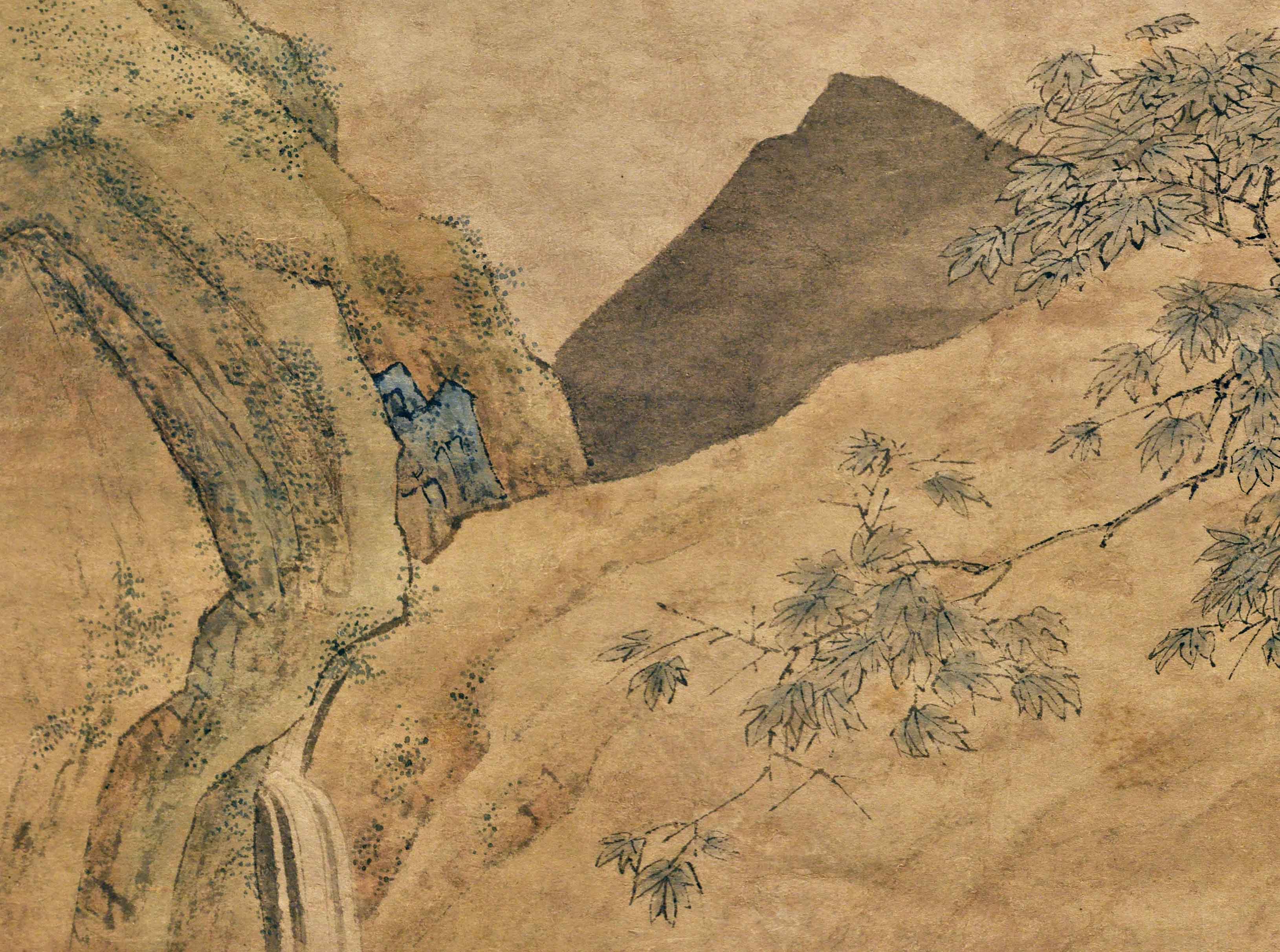 古代清微高清微山水画名家中国国画书堂梧竹梧竹书堂图国画