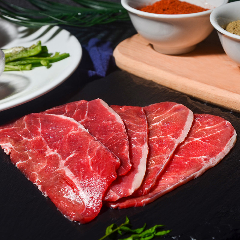 澳洲原切牛牡蛎薄切牛肉烤肉食材原肉整切韩国烤肉原味非腌制200g