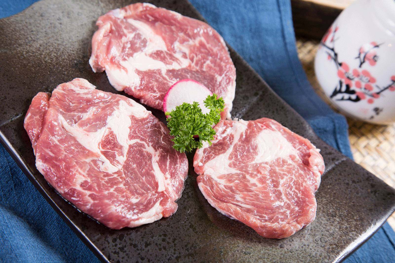 原味厚切梅花肉猪颈肉韩式烤肉韩国烤肉食材半成品烧烤猪肉200g