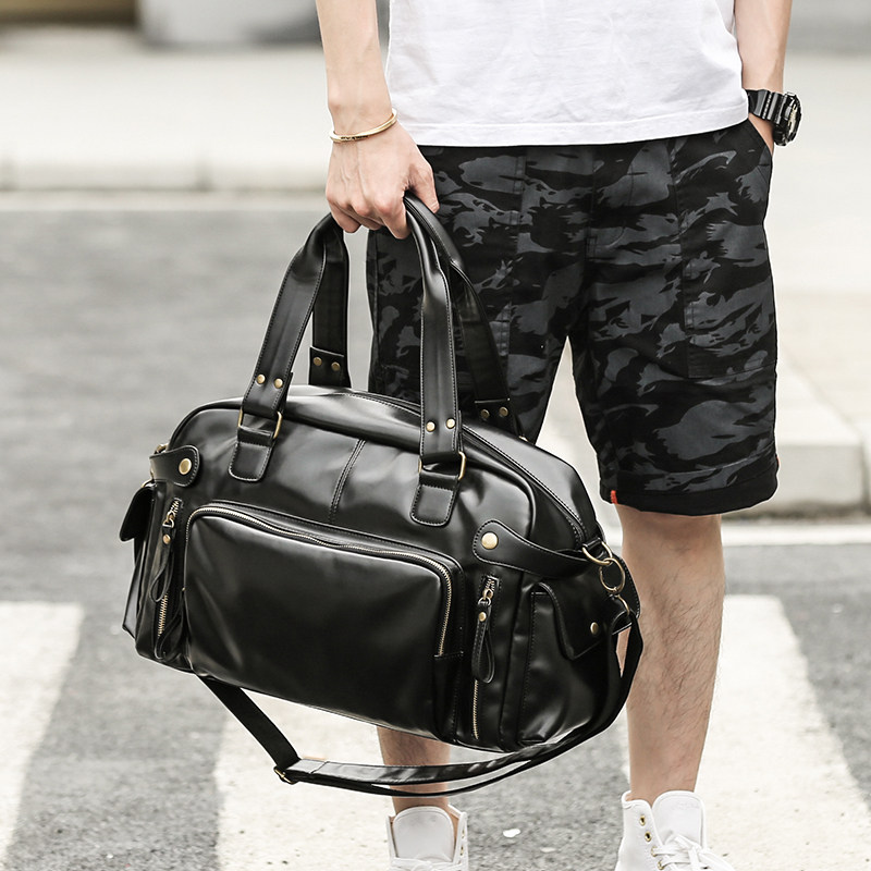 防水旅行包男潮单肩斜挎包男士背包手提包大容量出差男士包袋