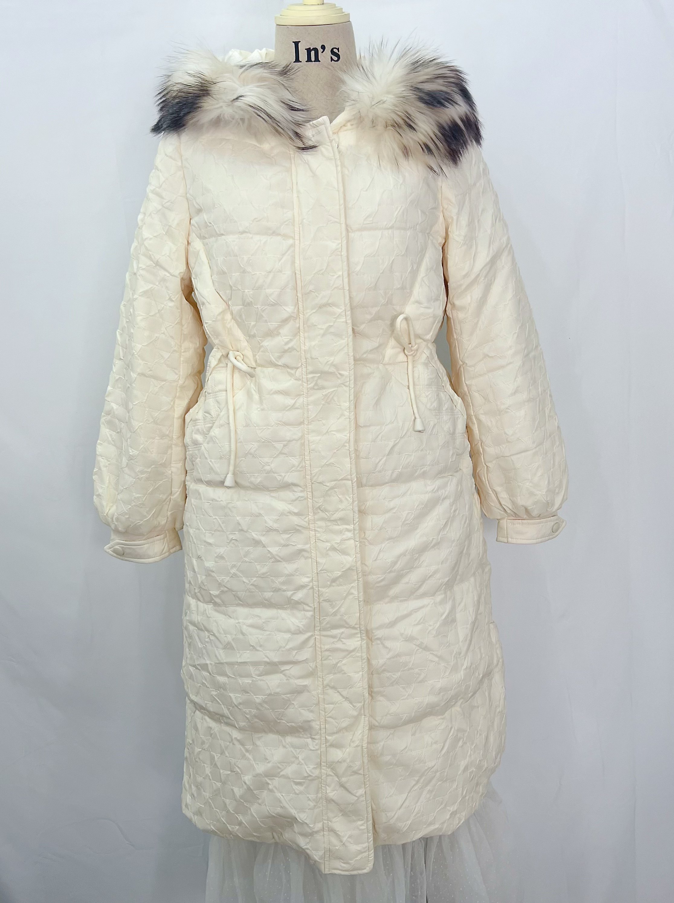 mixmax女装专柜国内代购2020620414960暗纹压花收腰羽绒服