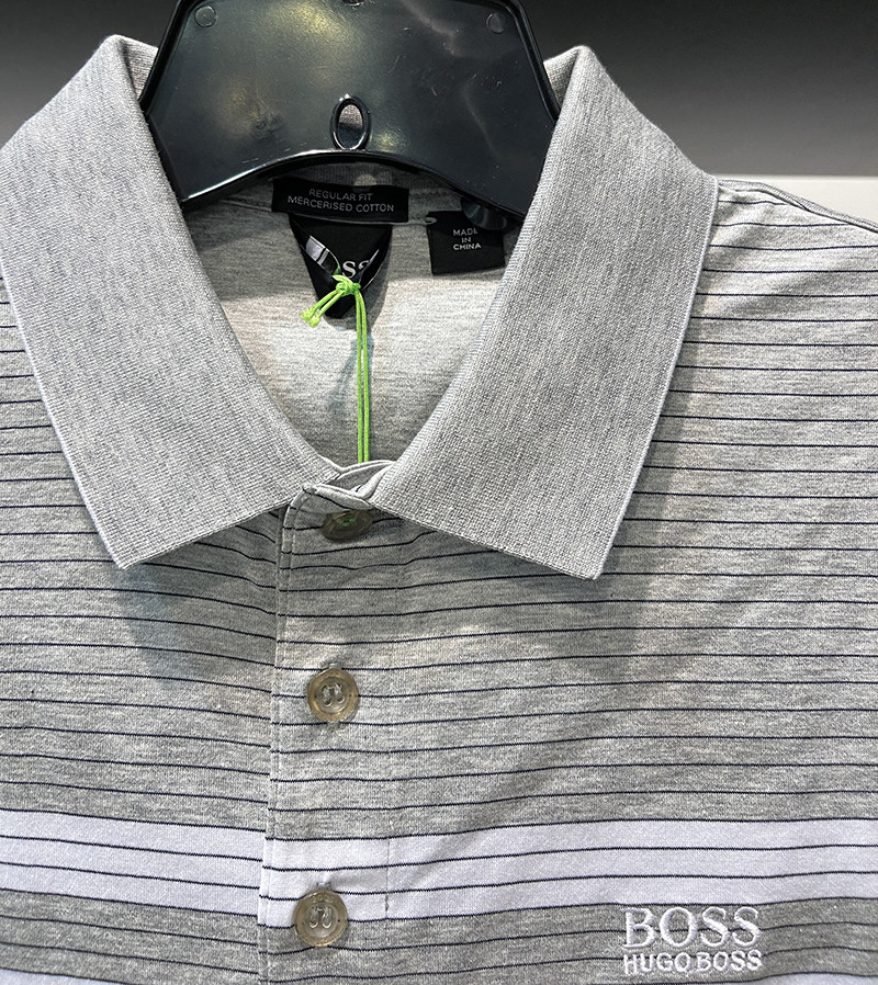 纽约大宝hugoboss绿标男士丝光常规版型纯色polo衫