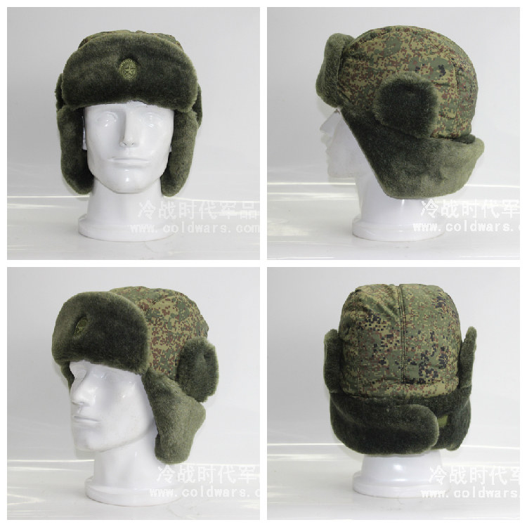 俄罗斯军帽 俄军迷新款vkbo冬帽 emr数码迷彩棉帽 p棉毛绒栽绒帽
