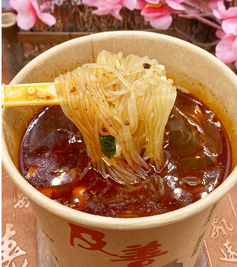 纯素酸辣粉及善酸辣粉佛家食品素食 斋素食出家师父食品无五辛荤