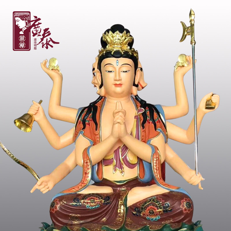 彩绘斗母元君斗姆元君神像北斗众星之母道教神像定制