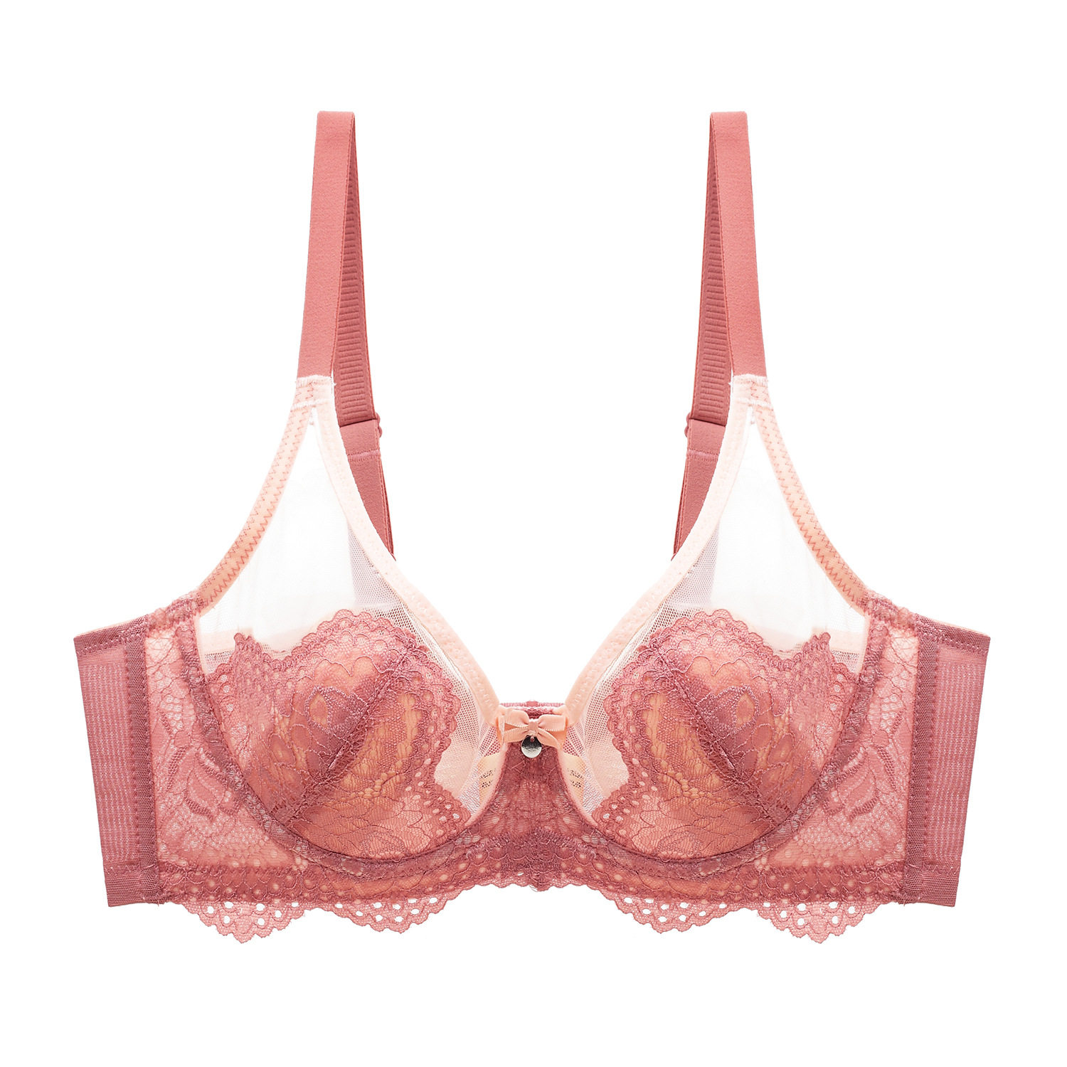 乳胶超薄款大胸显内衣大码mm女士70c70d75bc80e85d90e文胸罩文胸