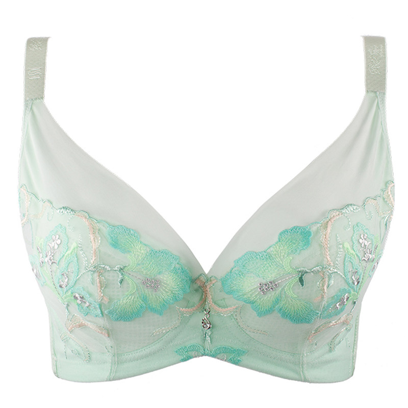 依之妮文胸正品刺绣大胸大码bc聚拢包收副乳文胸