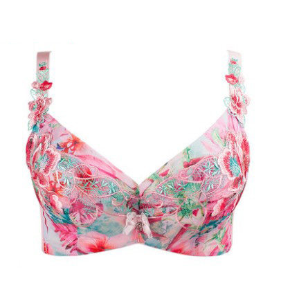 依之妮正品花朵刺绣性感透气薄款收副舒适文胸文胸