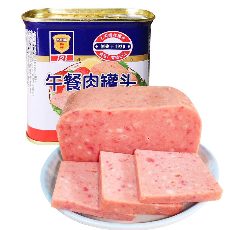 7080怀旧梅林午餐猪肉罐装340g肉类开罐即食肉制品