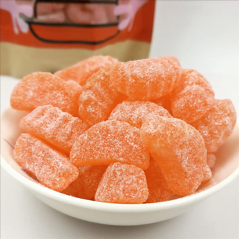 包邮怀旧零食橘子橡皮糖500克童年糖果桔子软糖传统糖果