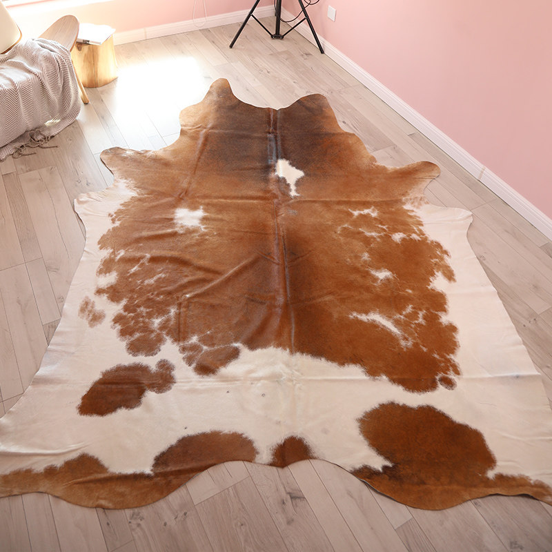 巴西进口整张牛皮地毯客厅奶牛皮真皮草动物皮兽皮别墅样板间书房