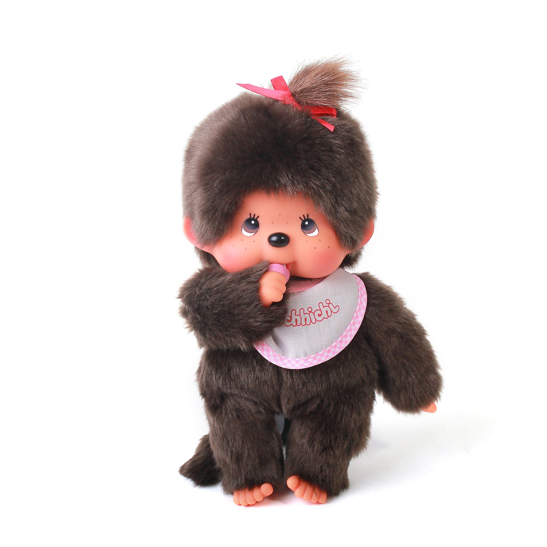 monchhichi萌趣趣 mcc基本款围兜系列-中号m款毛绒娃娃公仔玩偶