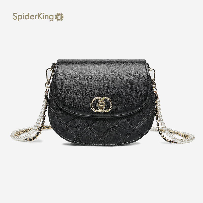 蜘蛛王2023新款复古单肩大容量手提包斜挎包时尚百搭水桶包