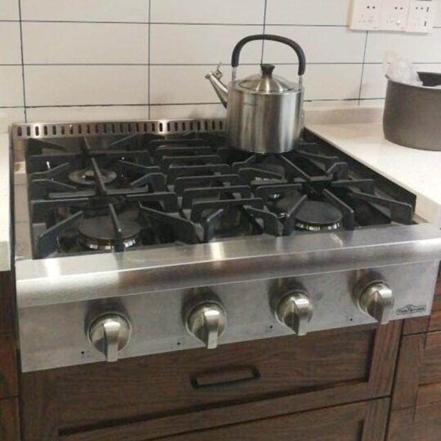 美国家用开放式厨房别墅酒店30英寸不锈钢嵌入式4眼燃气灶煤气灶