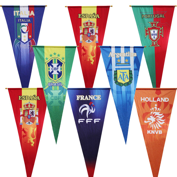 欧洲杯足球大挂三角旗酒吧旗帜法国葡萄牙西班牙荷兰球迷用品