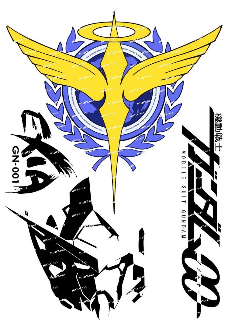 贴纸中号f008308高达gundam卡通动漫笔记本电脑手机旅行