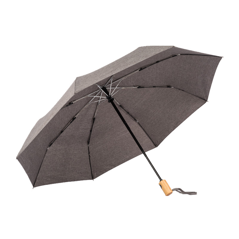 日系简约精致商务轻便便携天然木柄折叠全自动伞