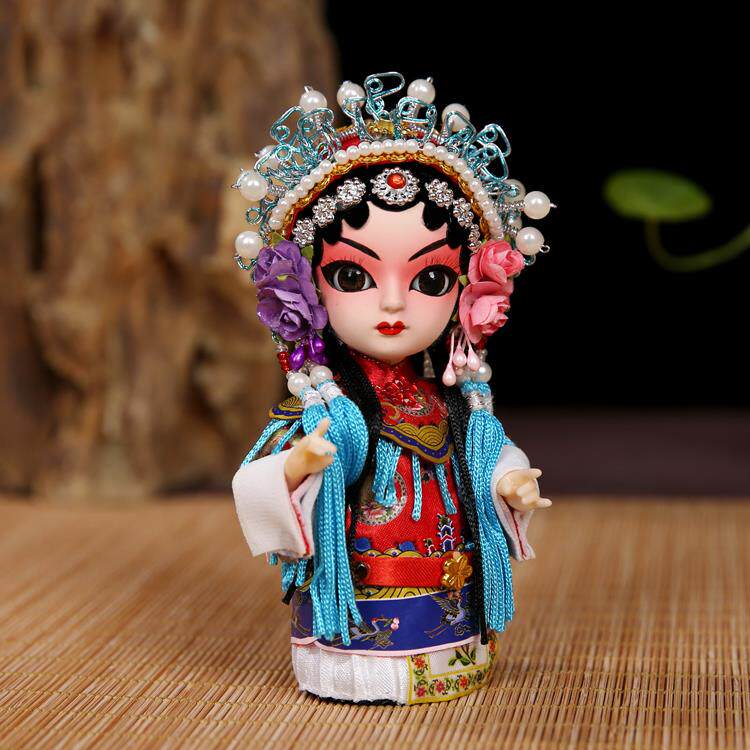 中国戏曲曲礼盒装北京绢人娃娃京剧脸谱人偶纪念品其他