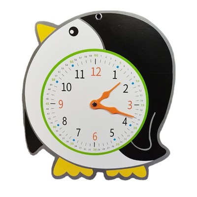 学前班幼儿园启蒙教具钟表儿童认识时间纸板钟面模型加大数学学习板