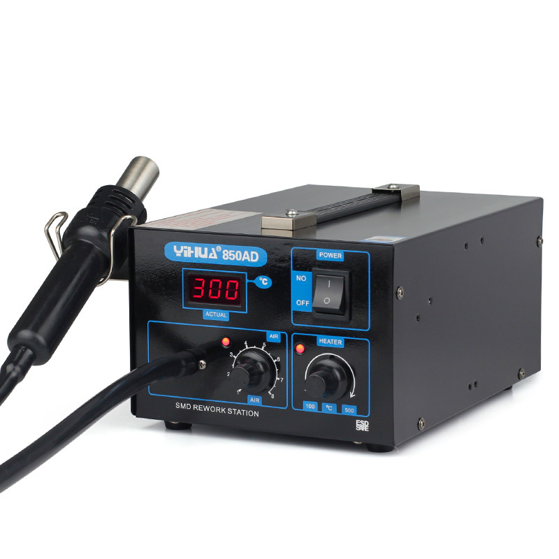 谊华850ad数显热风拆焊台气泵维修直风焊台