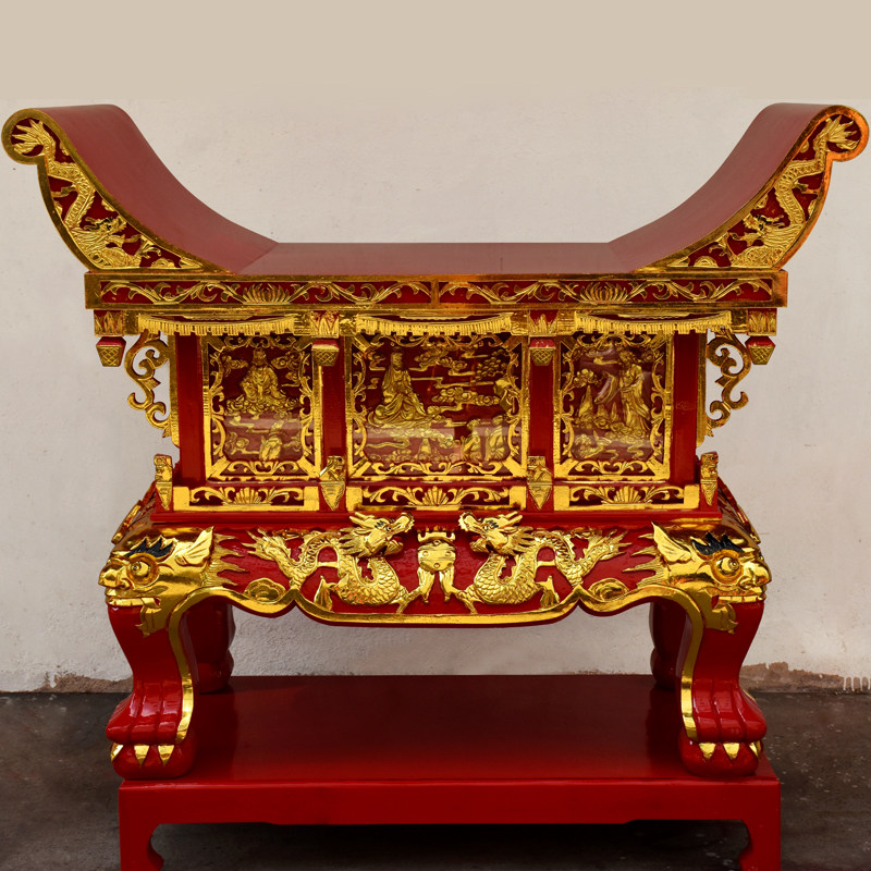 实木供桌元宝桌寺庙供桌佛堂寺庙用品元宝桌尺寸可定做台湾金
