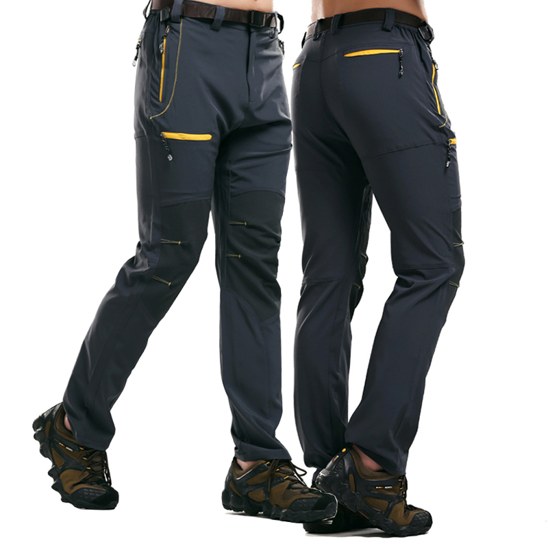 春秋季户外冲锋裤男女薄款冲锋弹力透气宽松快干跑步运动登山长裤