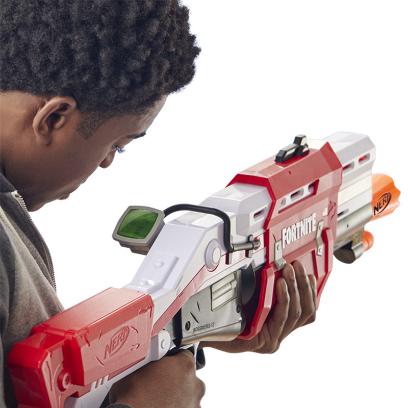 孩之宝nerf热火mega系列堡垒之夜ts发射器男孩软弹枪