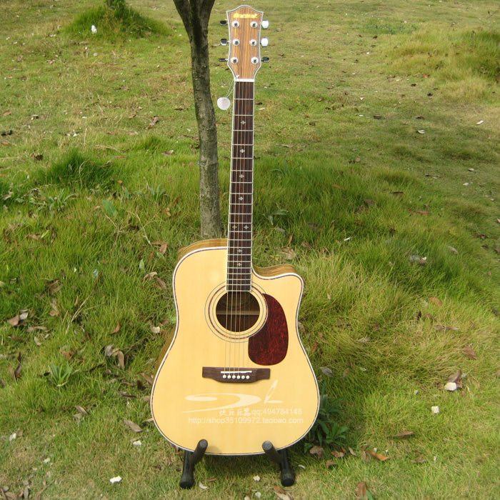 正品出口型rocket高档缺角民谣吉他41寸吉他民谣吉他