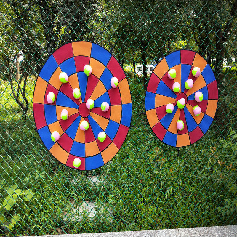 幼儿园投掷粘球户外活动道具丢软沙包数字字母飞镖感统训练器材